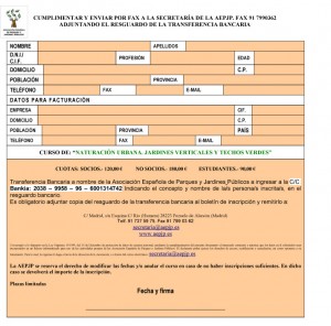 Cursos Web de jardines verticales Inscripción al curso Naturacion Urbana AEPJP