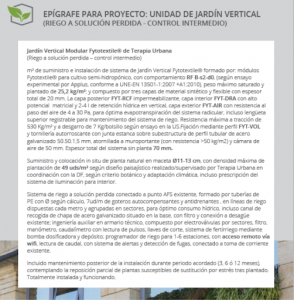 Epígrafe de jardín vertical