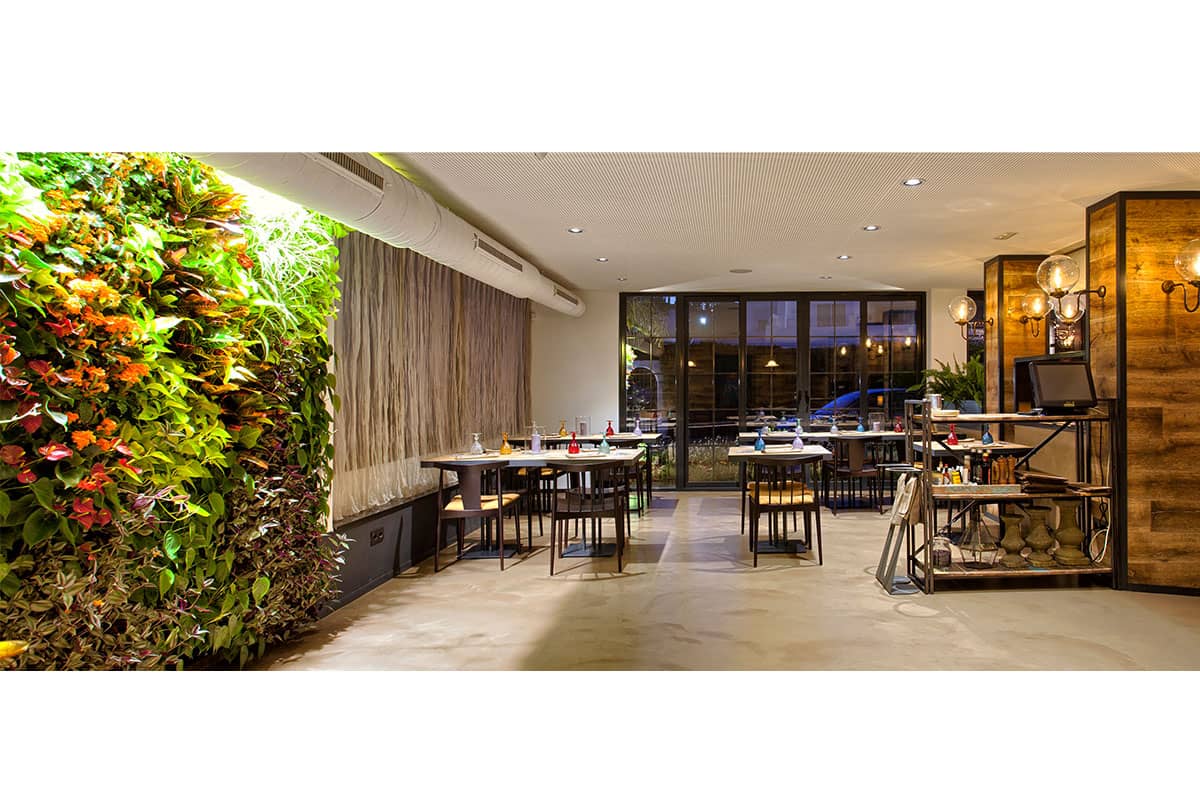 muro vegetal noto restaurante