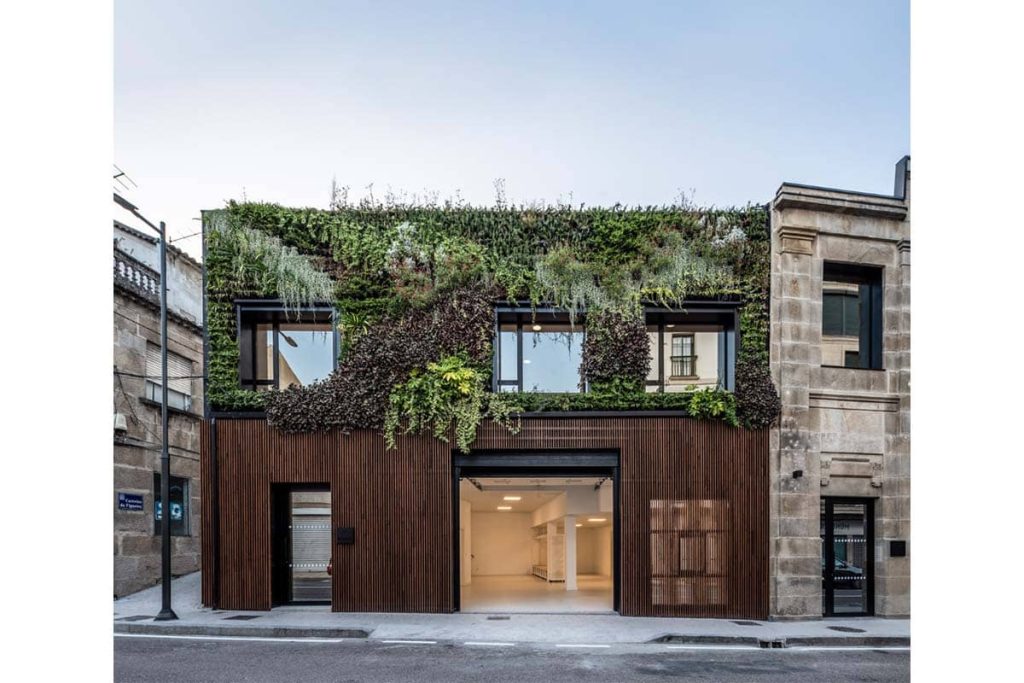 jardin vertical fachada edificio