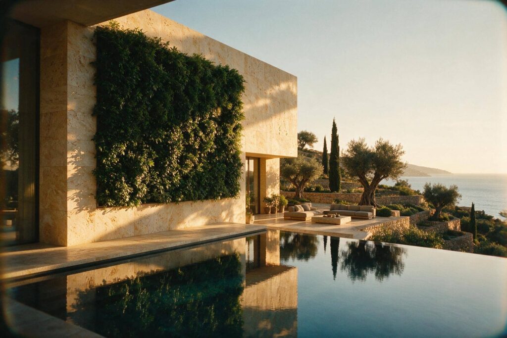 Jardín Vertical en una villa de lujo